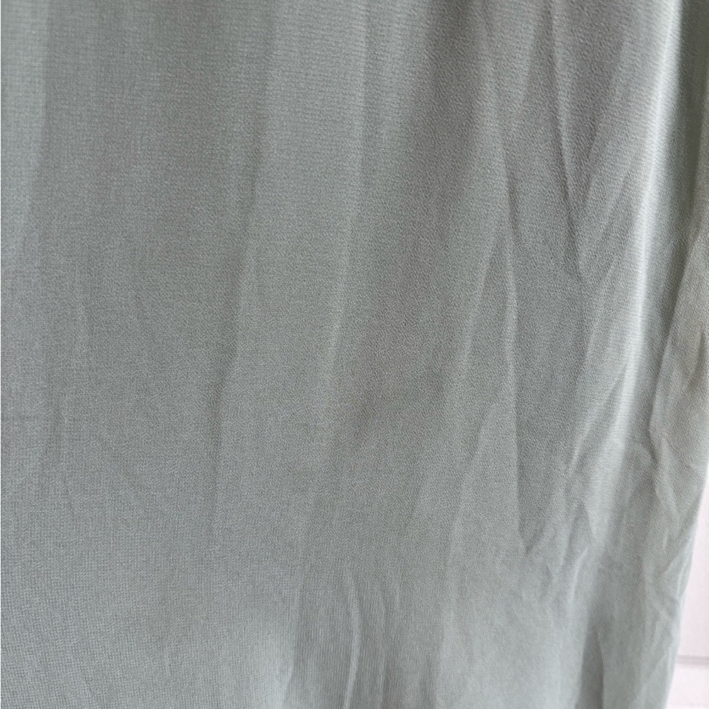 Lulu's Classic Elegance Sage Chiffon Sleeveless Mock Neck Maxi Dress - Picture 10 of 10